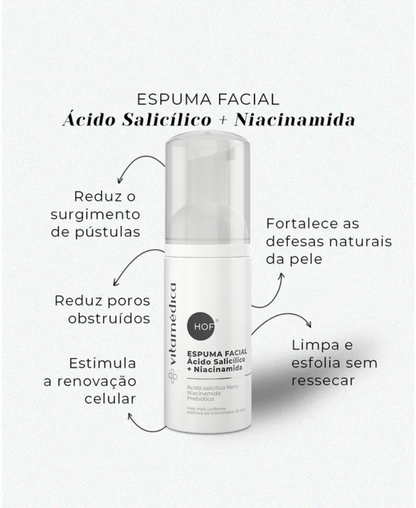 Espuma Facial Ácido Salicílico + Niacinamida